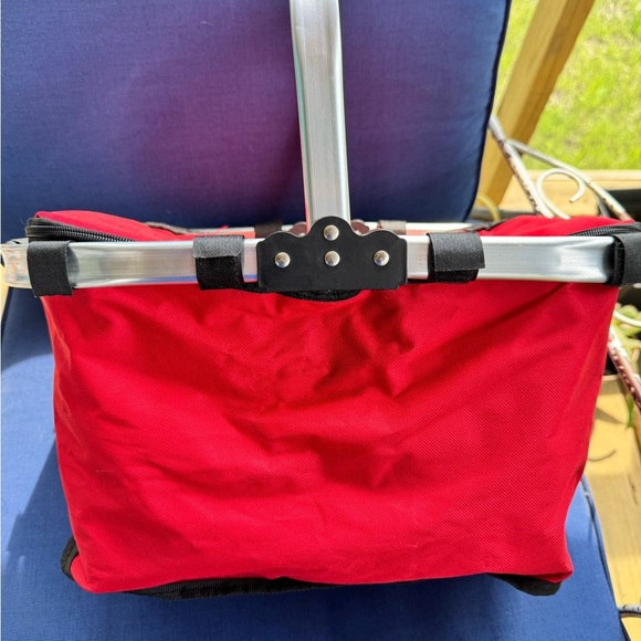 Red Collapsible Picnic Bag with Durable Fabric - Picture 1 of 5